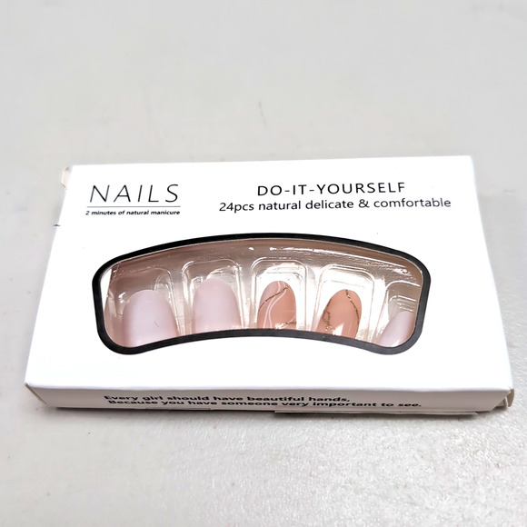 Stick Press On False Nails Lot Of 6 Red Pink Blue White Do It Yourself #3 READ - Picture 4 of 13